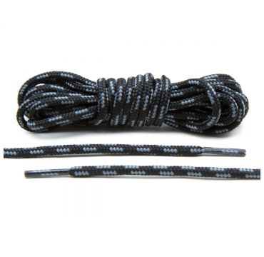  Schnürsenkel schwarz/grau rund