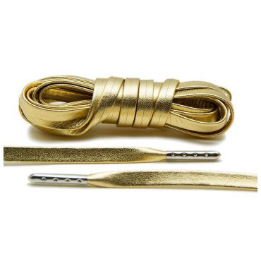Schnürsenkel luxus leder gold/versilberte endstücke