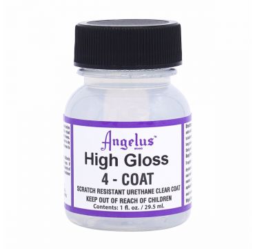 Angelus High Gloss 4-Coat, Schutzlack für Leder, Plastik, Holz, Hochglanz, 29,5 ml