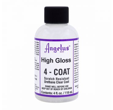 Angelus High Gloss 4-Coat, Schutzlack für Leder, Plastik, Holz, Hochglanz, 118 ml
